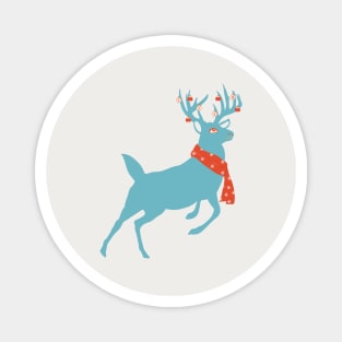 Blue reindeer xmas Magnet